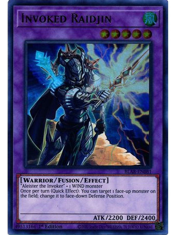 Invoked Raidjin - BLAR-EN081 - Ultra Rare 1st Edition 1