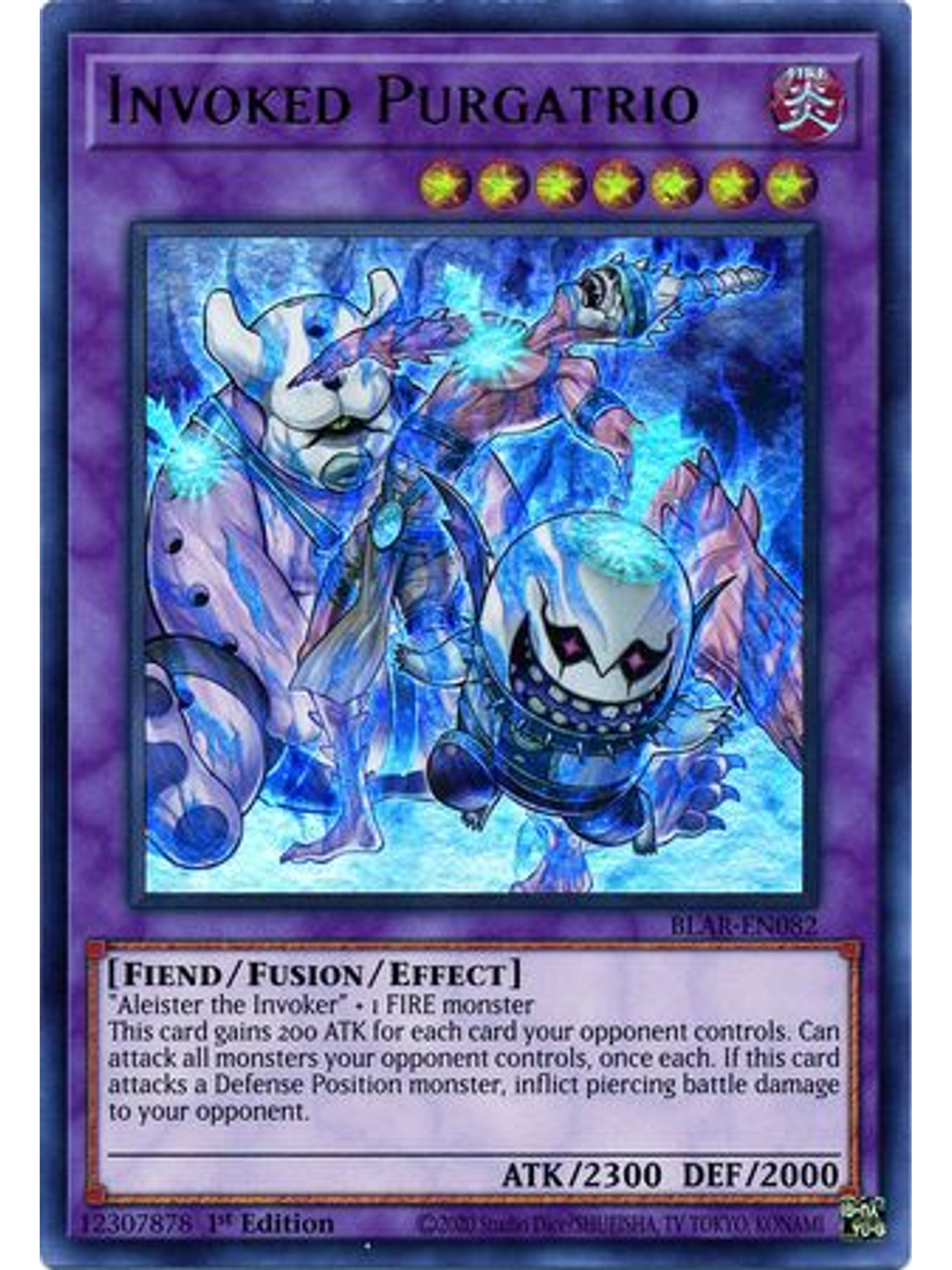 Invoked Purgatrio - BLAR-EN082 - Ultra Rare 1st Edition 1