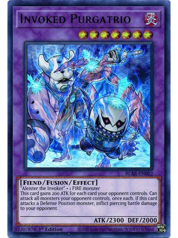 Invoked Purgatrio - BLAR-EN082 - Ultra Rare 1st Edition 1