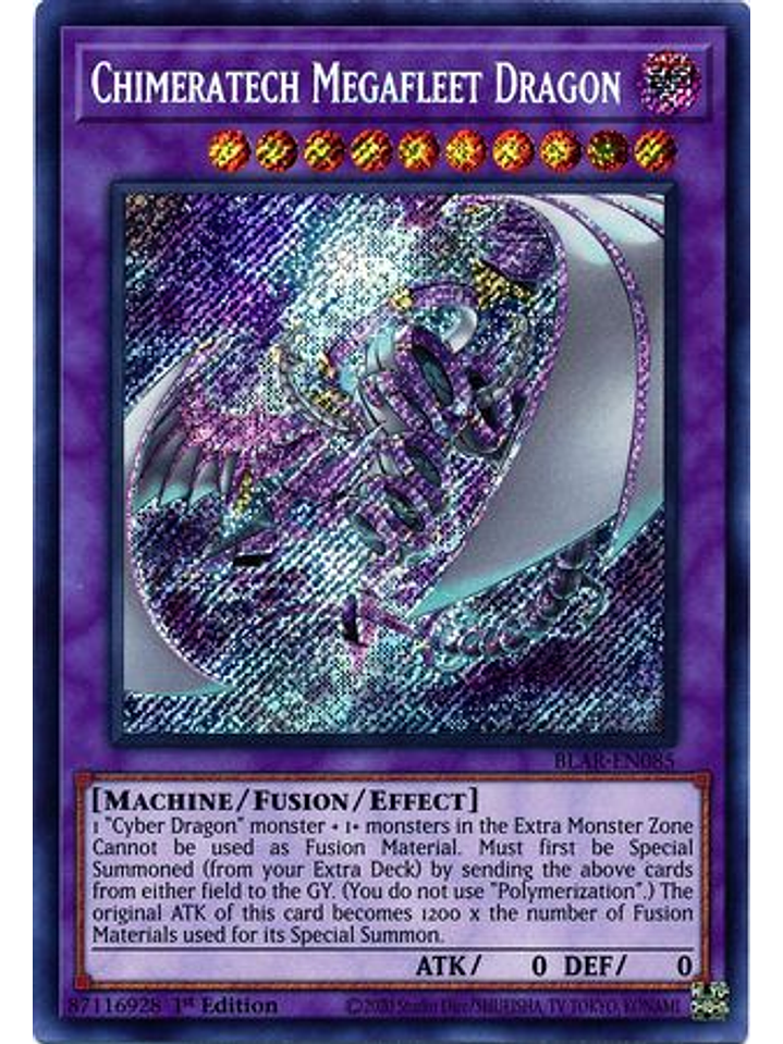 Chimeratech Megafleet Dragon - BLAR-EN085 - Secret Rare 1st Edition 1
