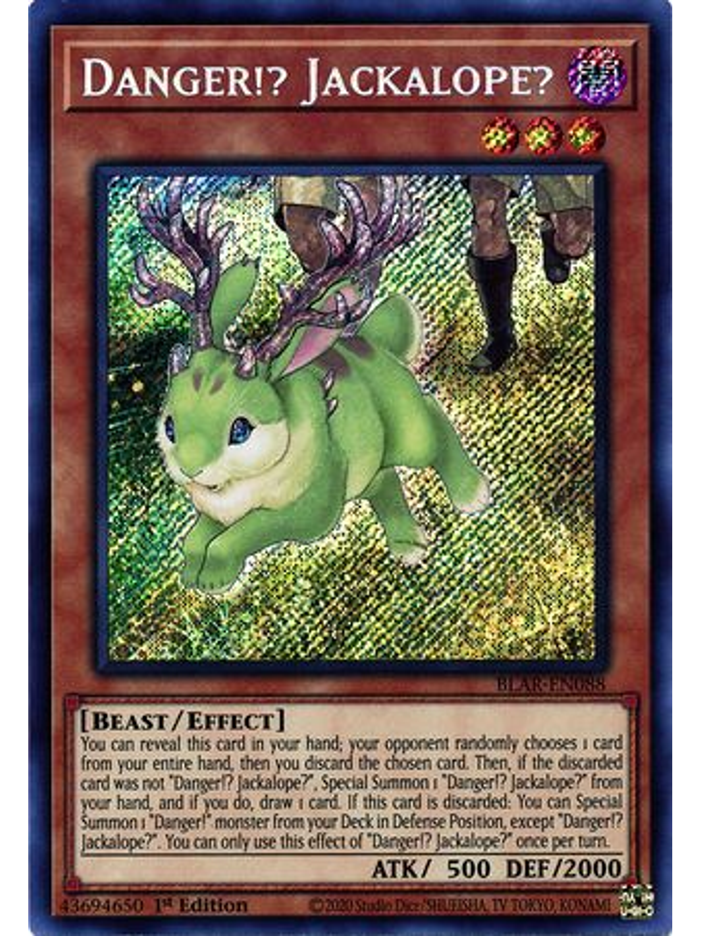 Danger!? Jackalope? - BLAR-EN088 - Secret Rare 1st Edition 1