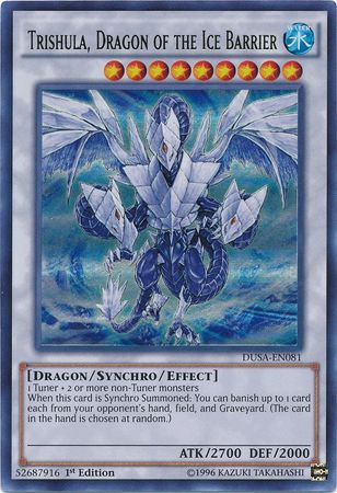 Trishula, Dragon of the Ice Barrier - DUSA-EN081 - Ultra Rare 1st Edition