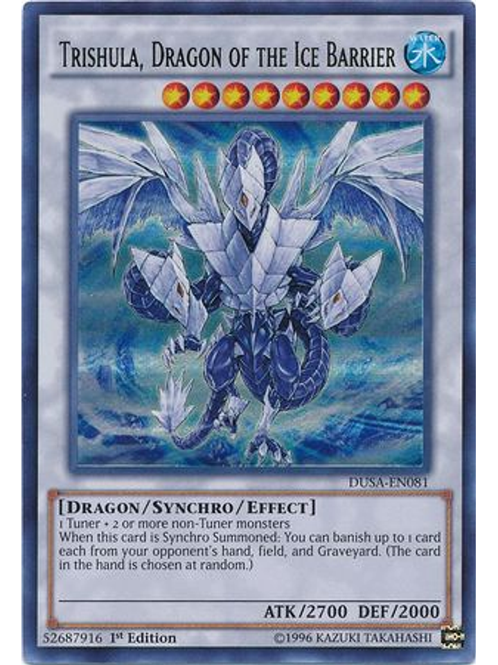 Trishula, Dragon of the Ice Barrier - DUSA-EN081 - Ultra Rare 1st Edition 1