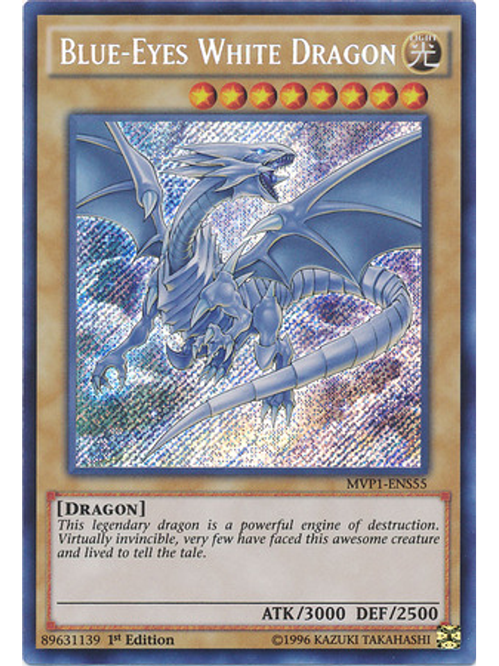 Blue-Eyes White Dragon - MVP1-ENS55 - Secret Rare 1st Edition 1