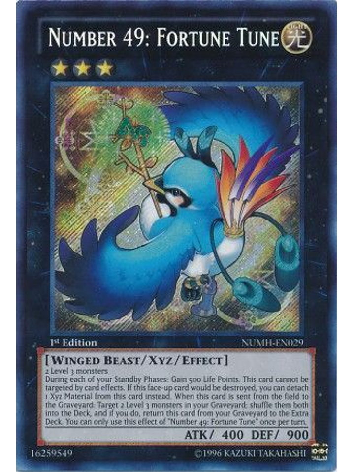 Number 49: Fortune Tune - NUMH-EN029 - Secret Rare 1st Edition 1