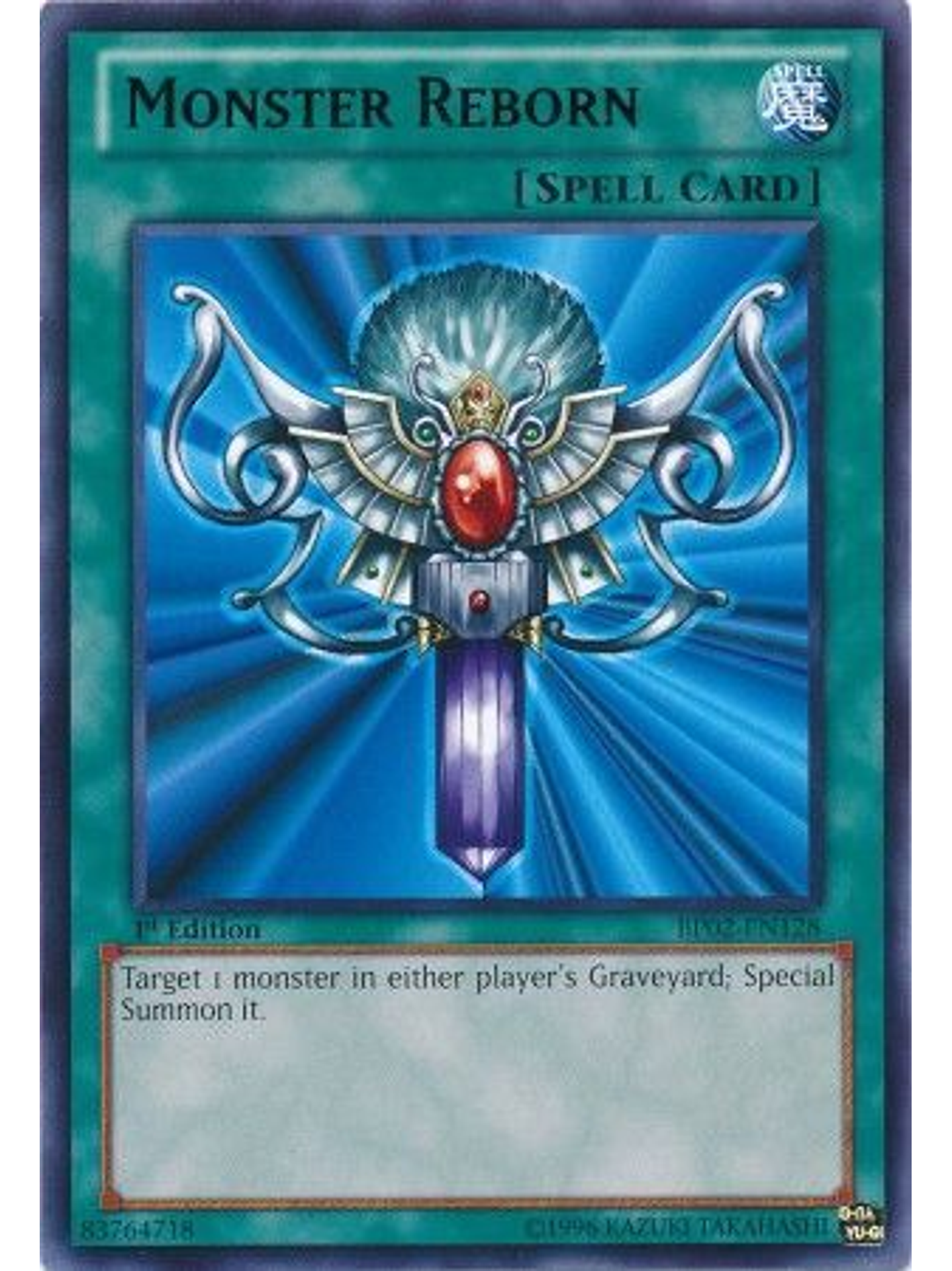 Monster Reborn - BP02-EN128 - Rare 1st Edition 1