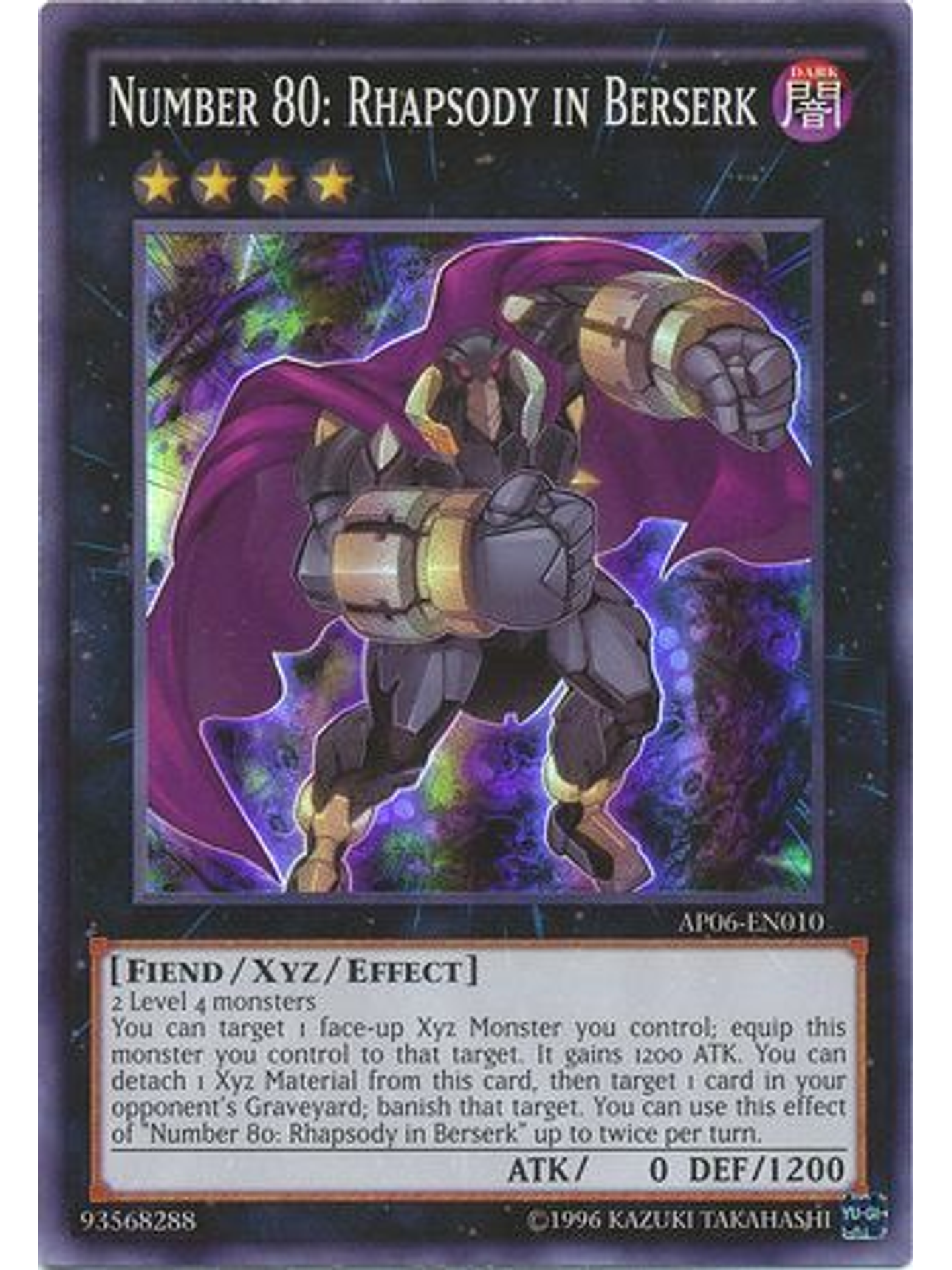 Number 80: Rhapsody in Berserk - AP06-EN010 - Super Rare 1