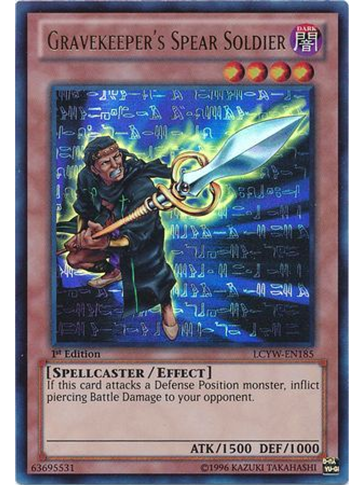 Gravekeeper's Spear Soldier - LCYW-EN185 - Ultra Rare Unlimited 1