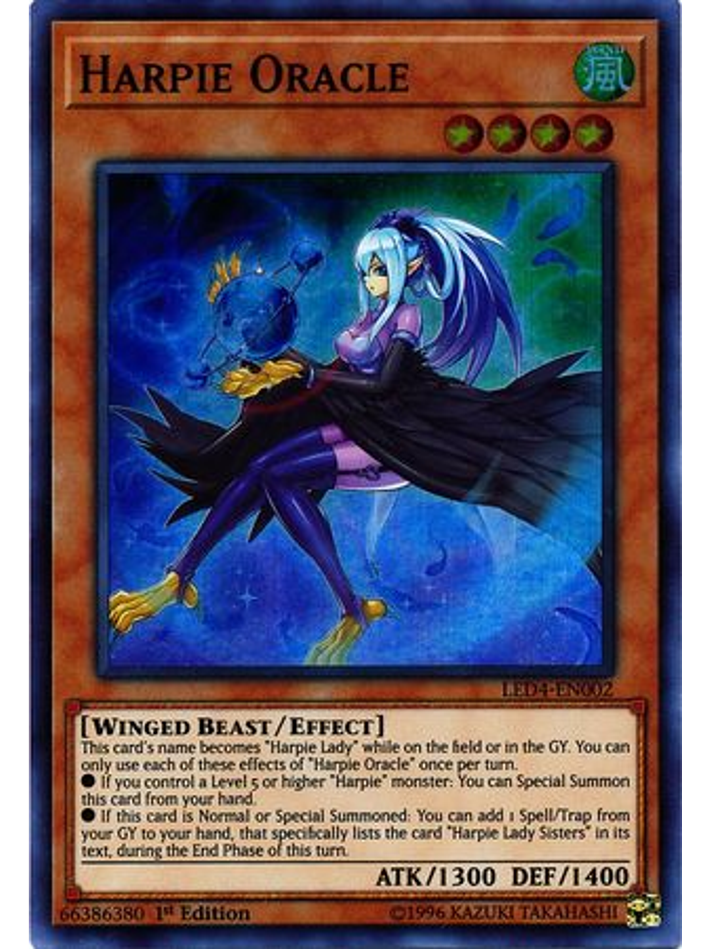 Harpie Oracle - LED4-EN002 - Super Rare 1st Edition 1