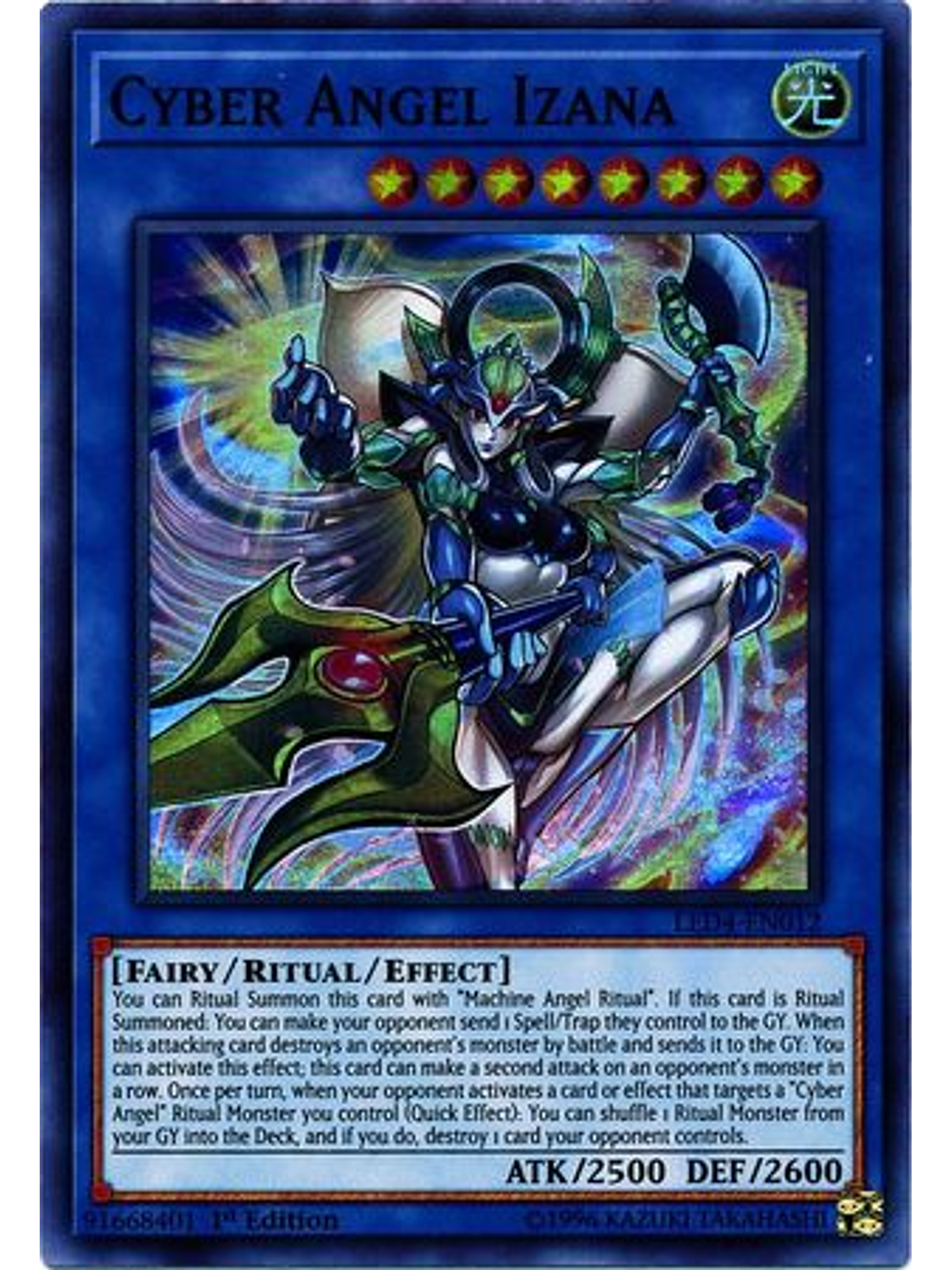 Cyber Angel Izana - LED4-EN012 - Super Rare 1st Edition 1