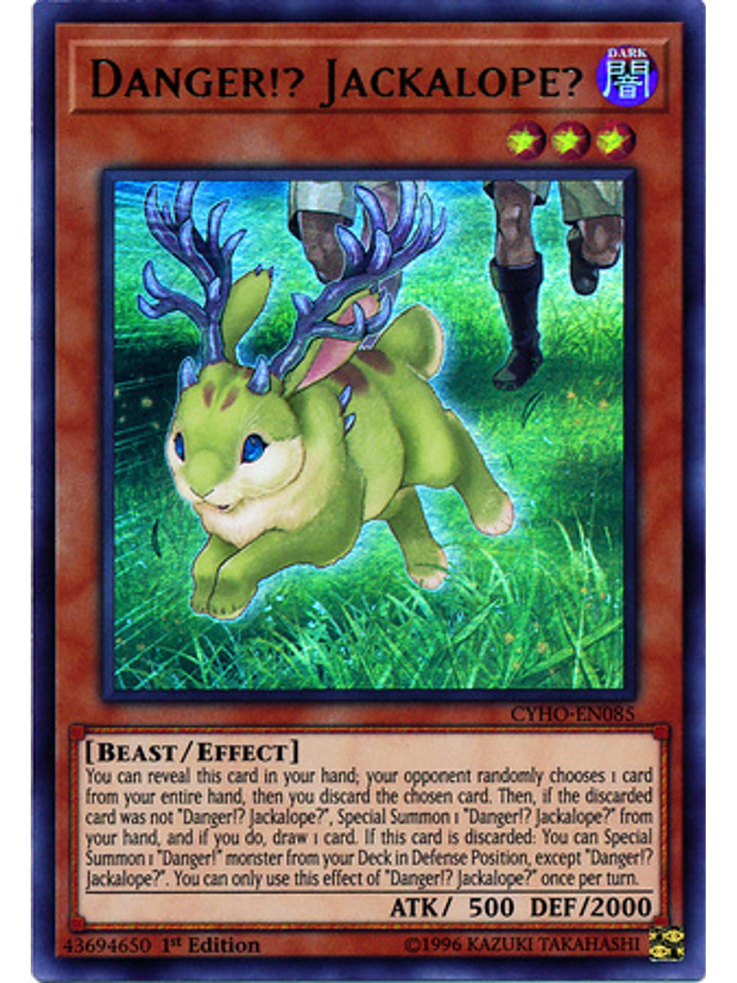 Danger!? Jackalope? - CYHO-EN085 - Ultra Rare 1st Edition 1