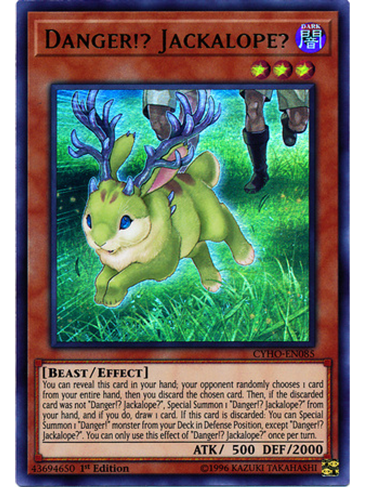Danger!? Jackalope? - CYHO-EN085 - Ultra Rare 1st Edition 1