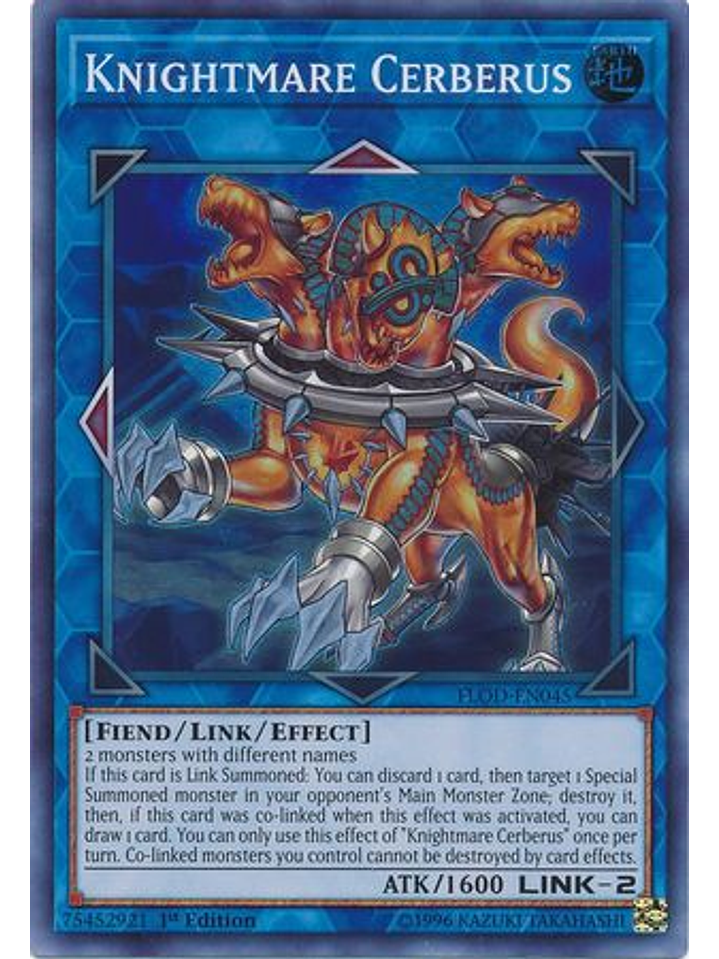 Knightmare Cerberus - FLOD-EN045 - Super Rare 1st Edition 1