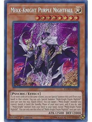 Mekk-Knight Purple Nightfall - EXFO-EN020 - Secret Rare 1st Edition