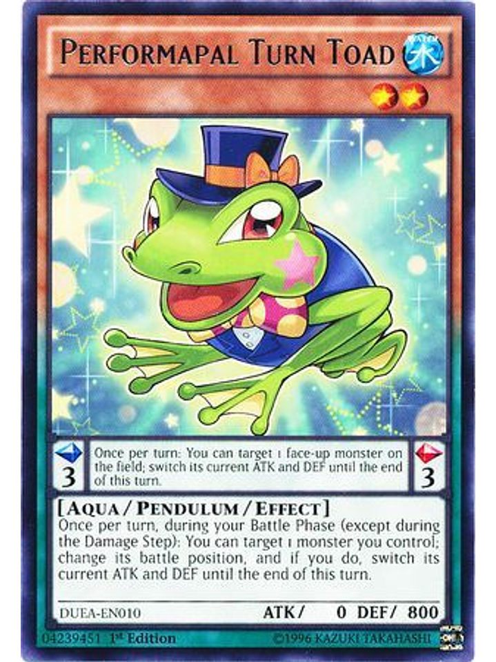 Performapal Turn Toad - DUEA-EN010 - Rare 1st Edition 1