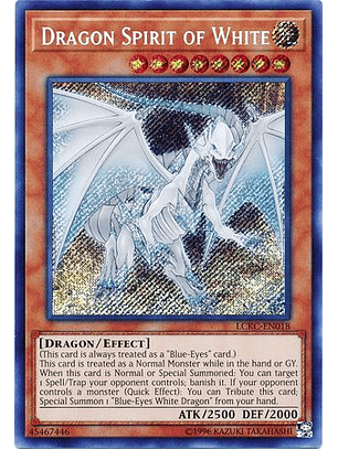 Dragon Spirit of White - LCKC-EN018 - Secret Rare Unlimited