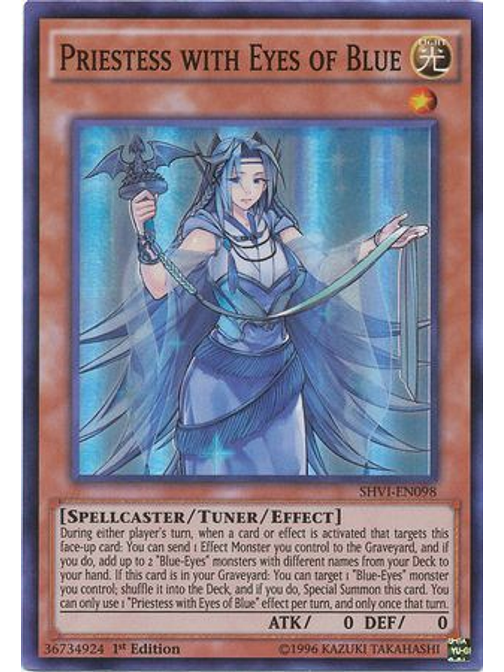 Priestess with Eyes of Blue - SHVI-EN098 - Super Rare 1st Edition 1