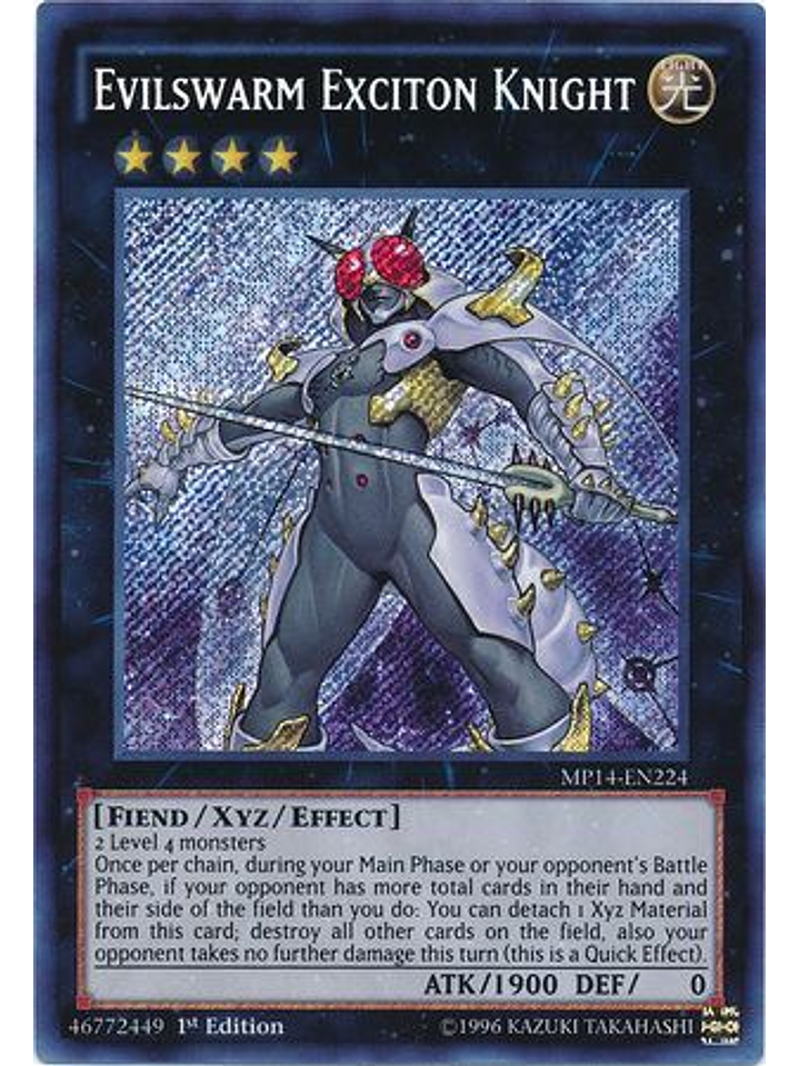 Evilswarm Exciton Knight - MP14-EN224 - Secret Rare 1st Edition 1