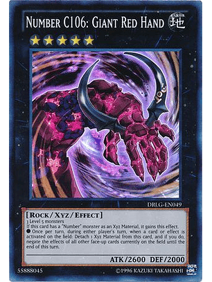 Number C106: Giant Red Hand - DRLG-EN049 - Super Rare Unlimited