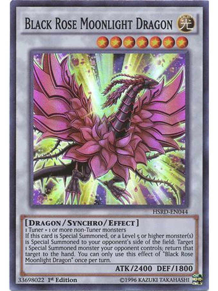 Black Rose Moonlight Dragon - HSRD-EN044 - Super Rare 1st Edition 1