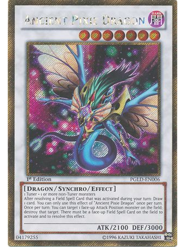Ancient Pixie Dragon - PGLD-EN006 - Gold Secret Rare 1st Edition 1