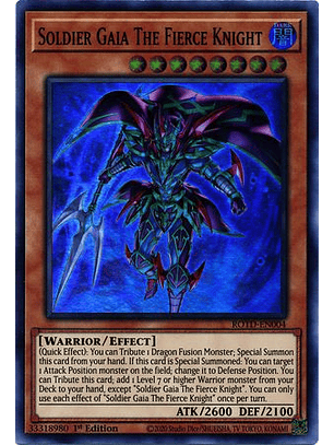 Soldier Gaia The Fierce Knight - ROTD-EN004 - Super Rare 1st Edition