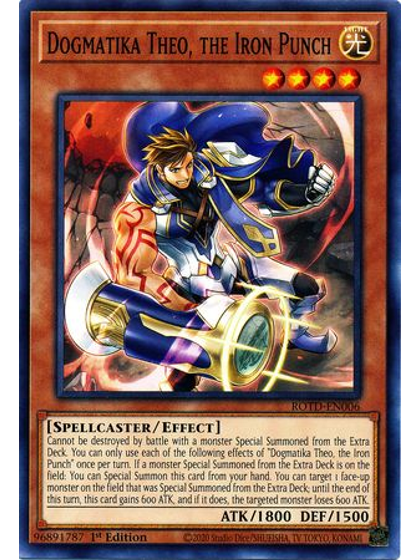 Dogmatika Theo, the Iron Punch - ROTD-EN006 - Common 1st Edition 1