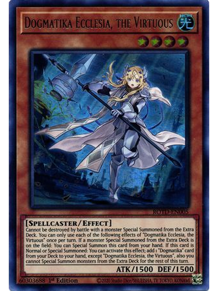 Dogmatika Ecclesia, the Virtuous - ROTD-EN005 - Ultra Rare 1st Edition 1