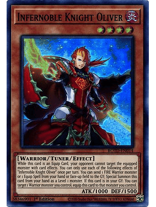 Infernoble Knight Oliver - ROTD-EN014 - Super Rare 1st Edition