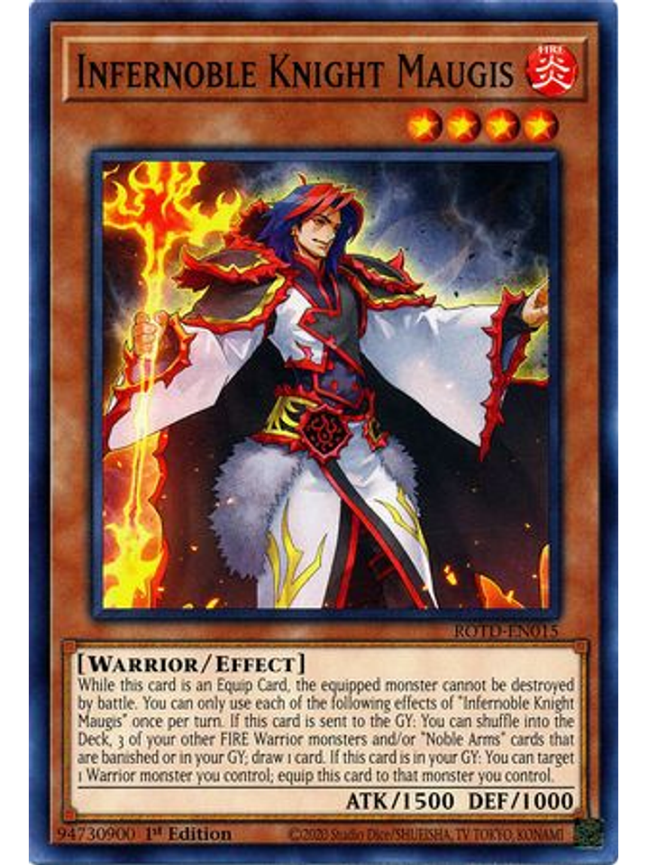 Infernoble Knight Maugis - ROTD-EN015 - Common 1st Edition 1