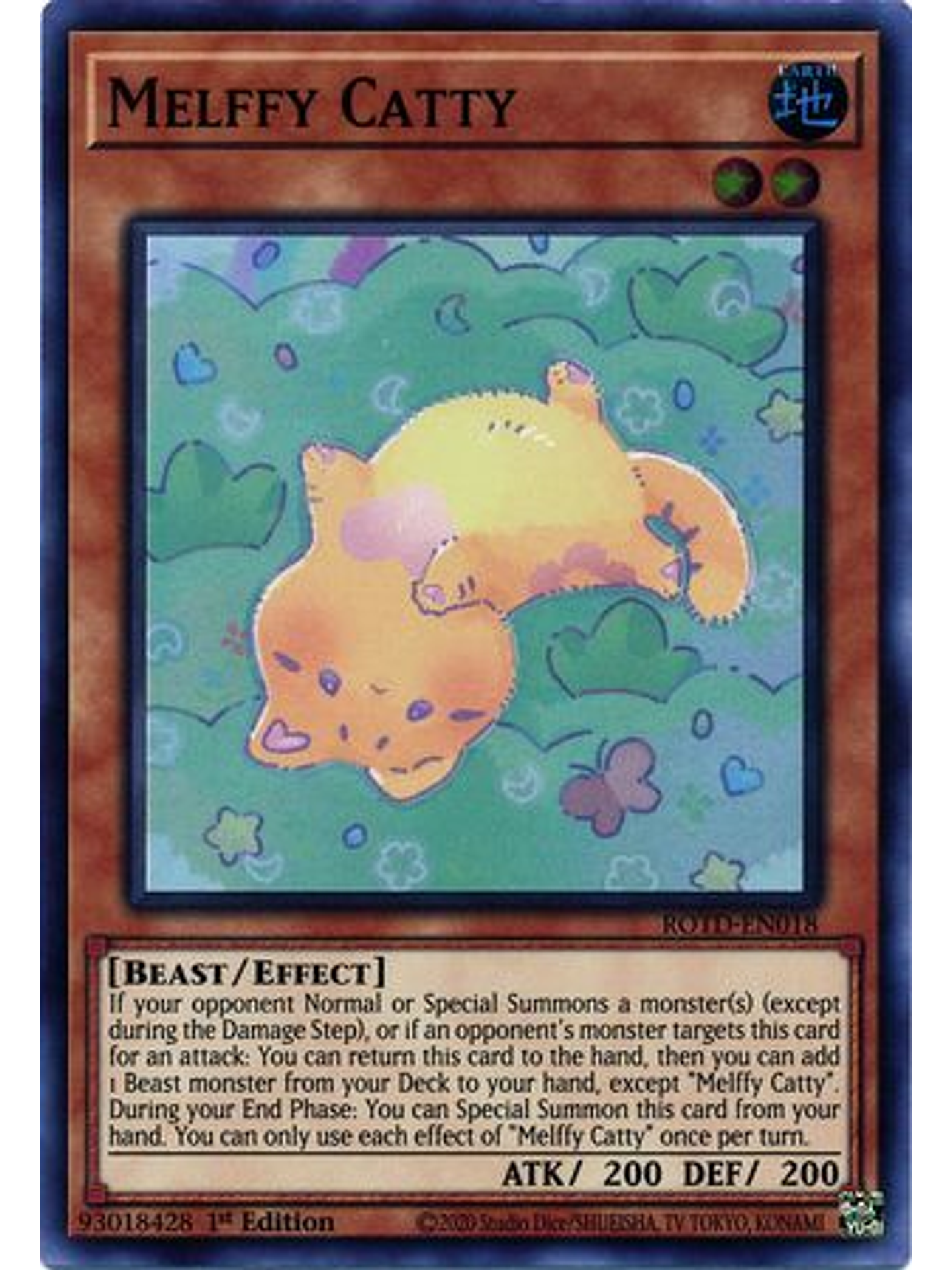 Melffy Catty - ROTD-EN018 - Super Rare 1st Edition 1