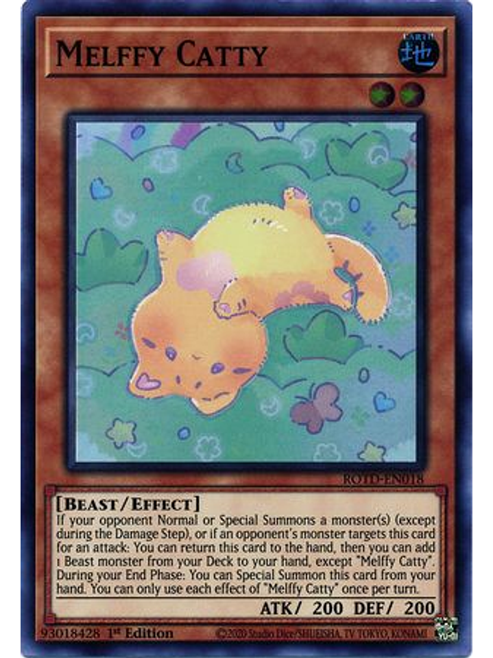 Melffy Catty - ROTD-EN018 - Super Rare 1st Edition 1