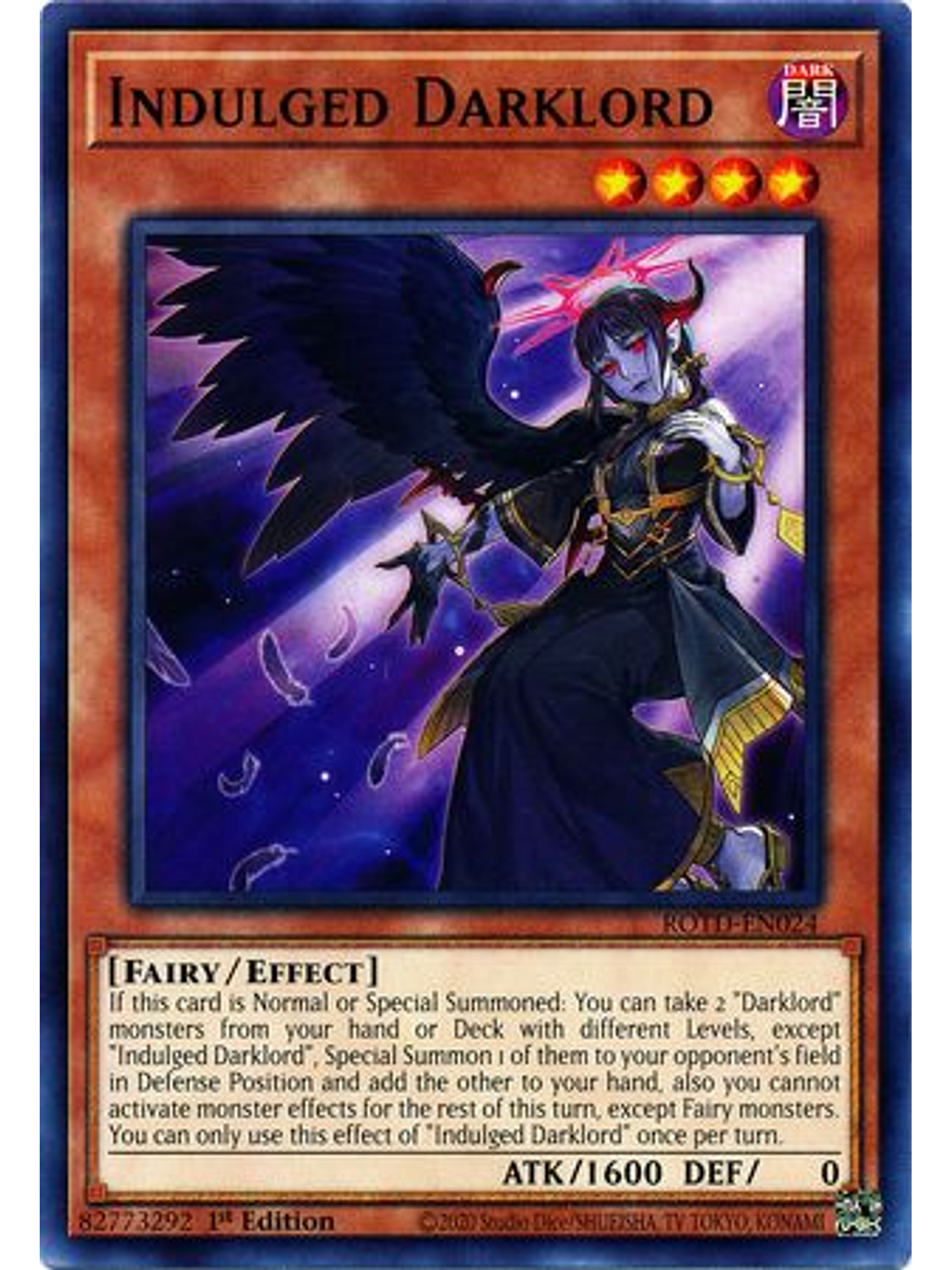 Indulged Darklord - ROTD-EN024 - Common 1st Edition 1