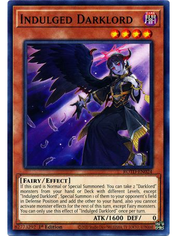 Indulged Darklord - ROTD-EN024 - Common 1st Edition 1