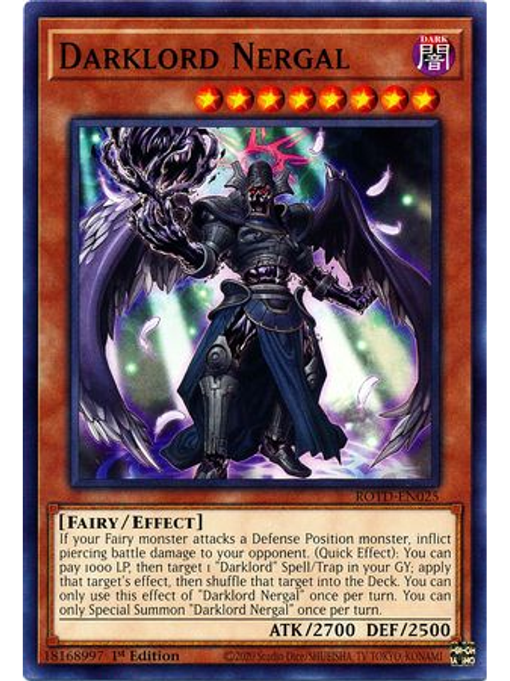 Darklord Nergal - ROTD-EN025 - Common 1st Edition 1