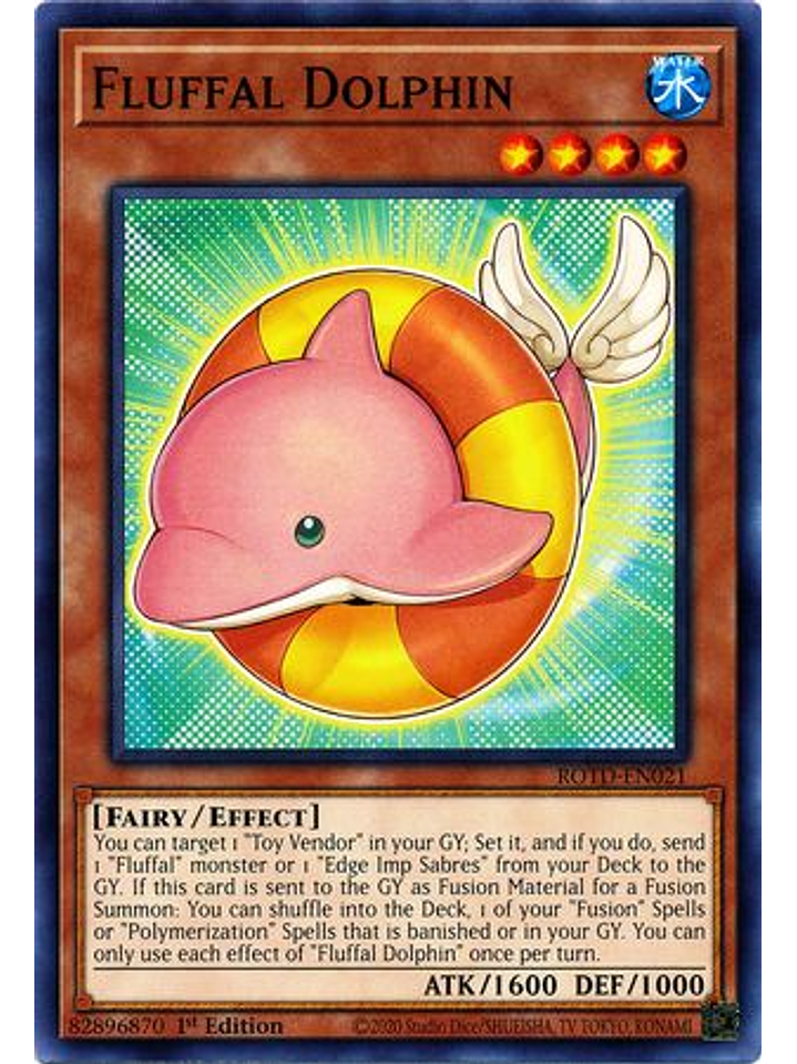 Fluffal Dolphin - ROTD-EN021 - Common 1st Edition 1