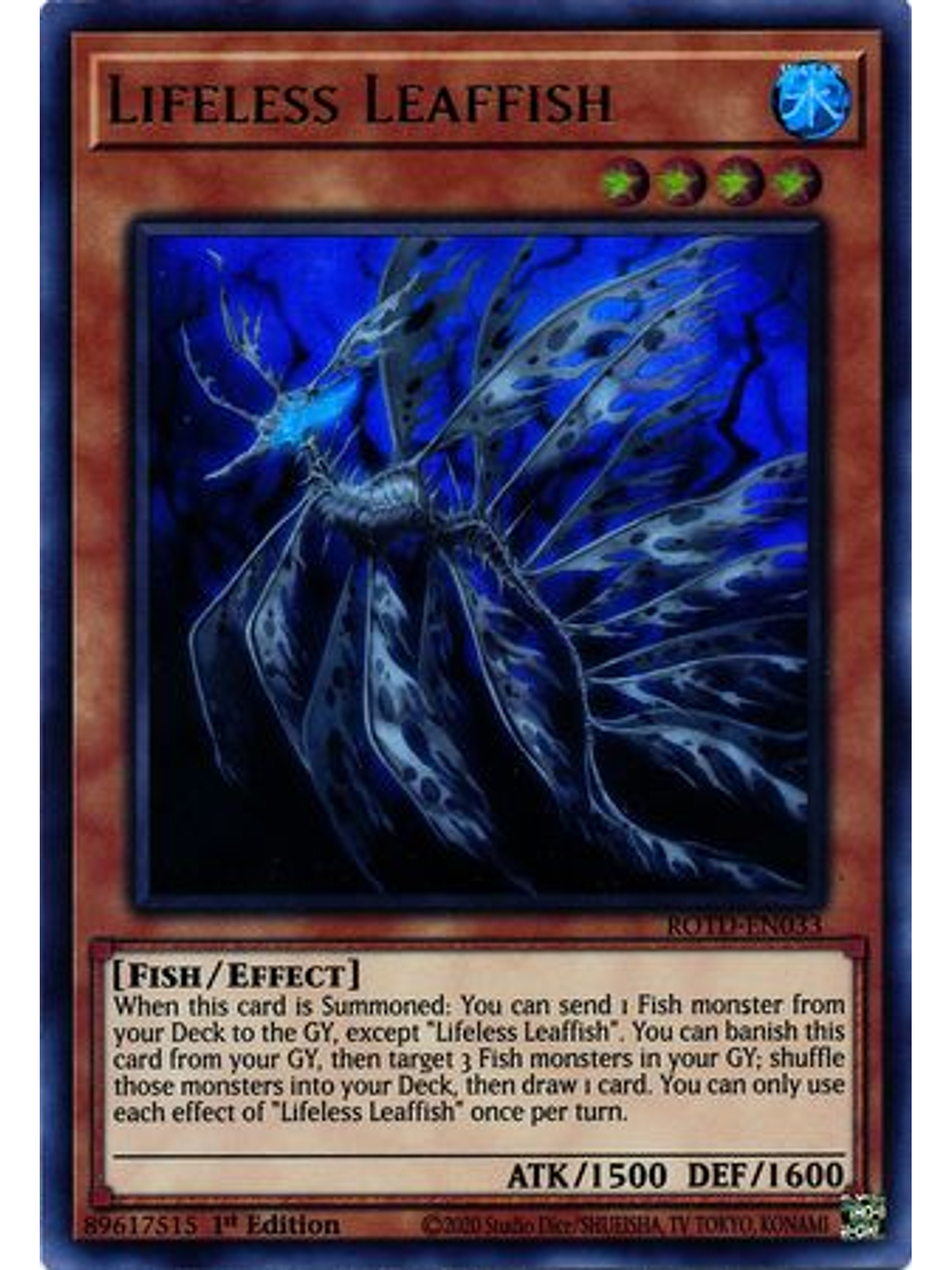 Lifeless Leaffish - ROTD-EN033 - Ultra Rare 1st Edition 1