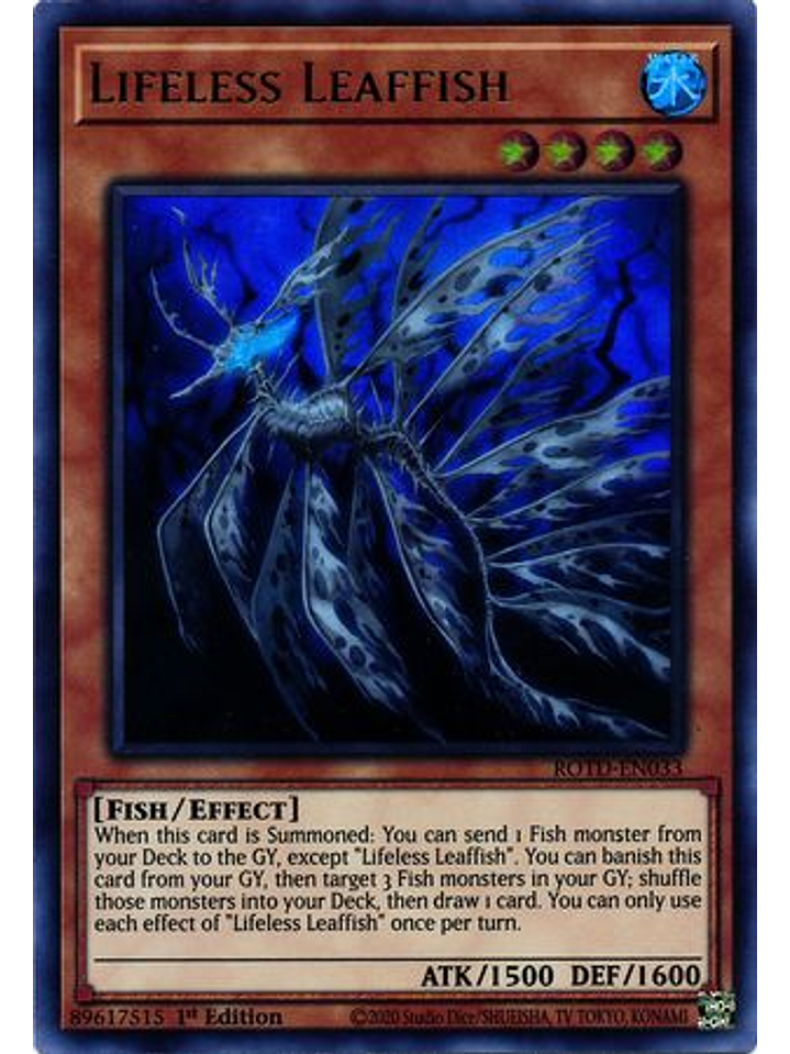 Lifeless Leaffish - ROTD-EN033 - Ultra Rare 1st Edition 1