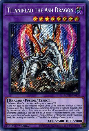 Titaniklad the Ash Dragon - ROTD-EN038 - Secret Rare 1st Edition