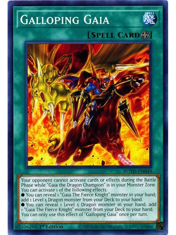 Galloping Gaia - ROTD-EN049 - Common 1st Edition 1