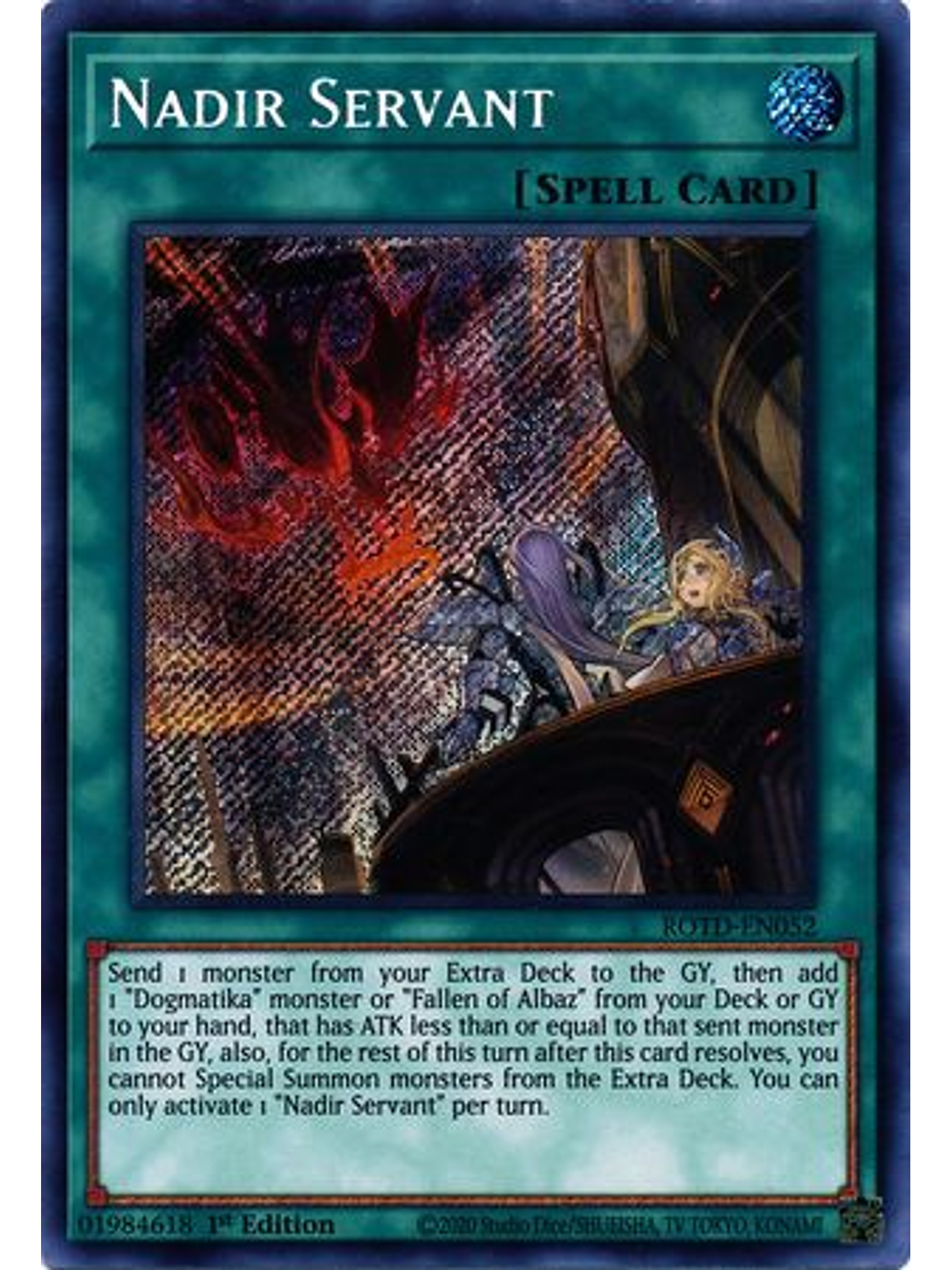 Nadir Servant - ROTD-EN052 - Secret Rare 1st Edition 1