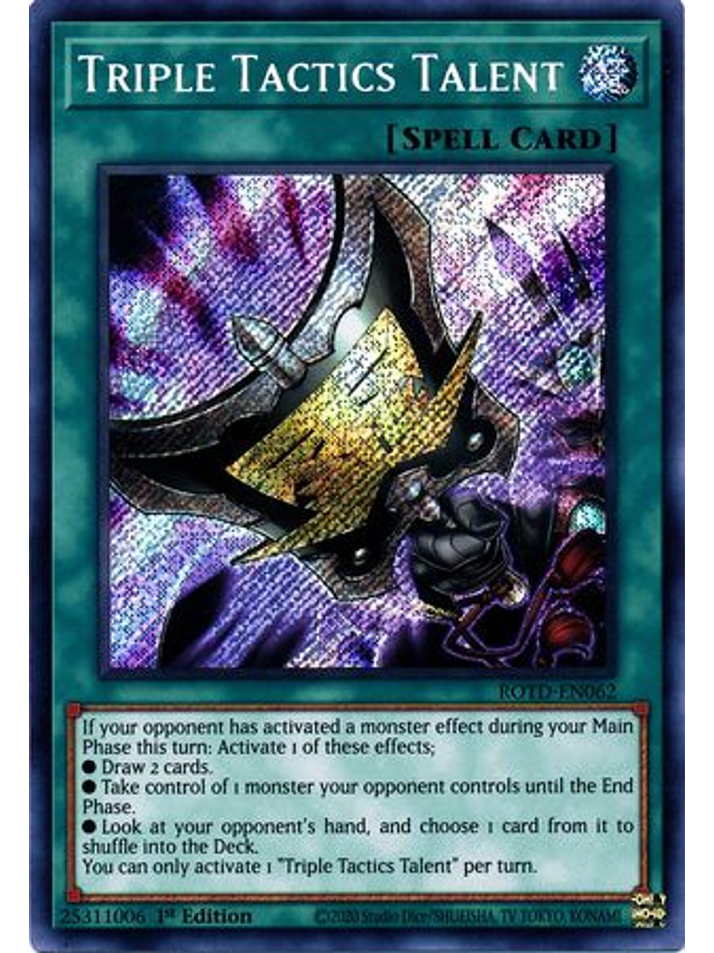 Triple Tactics Talent - ROTD-EN062 - Secret Rare 1st Edition 1