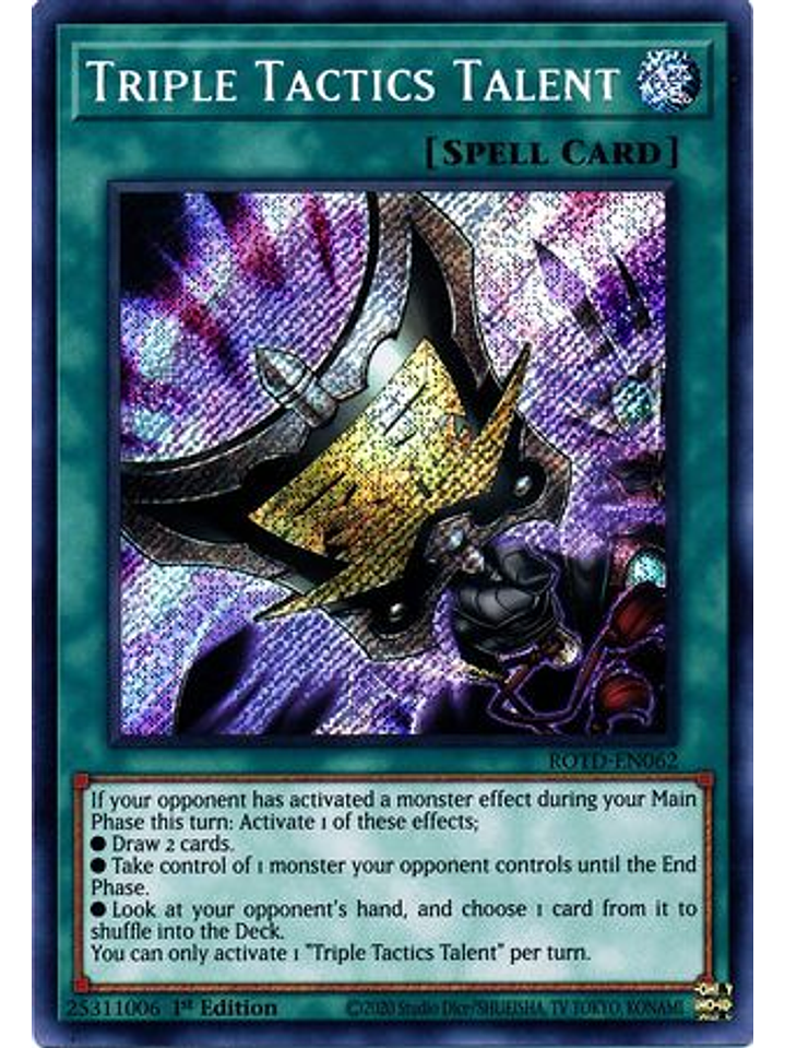 Triple Tactics Talent - ROTD-EN062 - Secret Rare 1st Edition 1