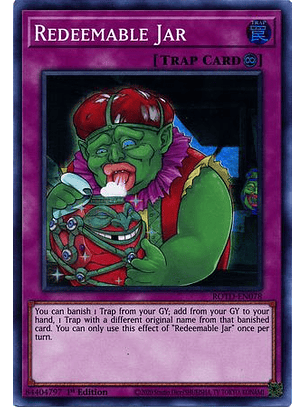 Redeemable Jar - ROTD-EN078 - Super Rare 1st Edition