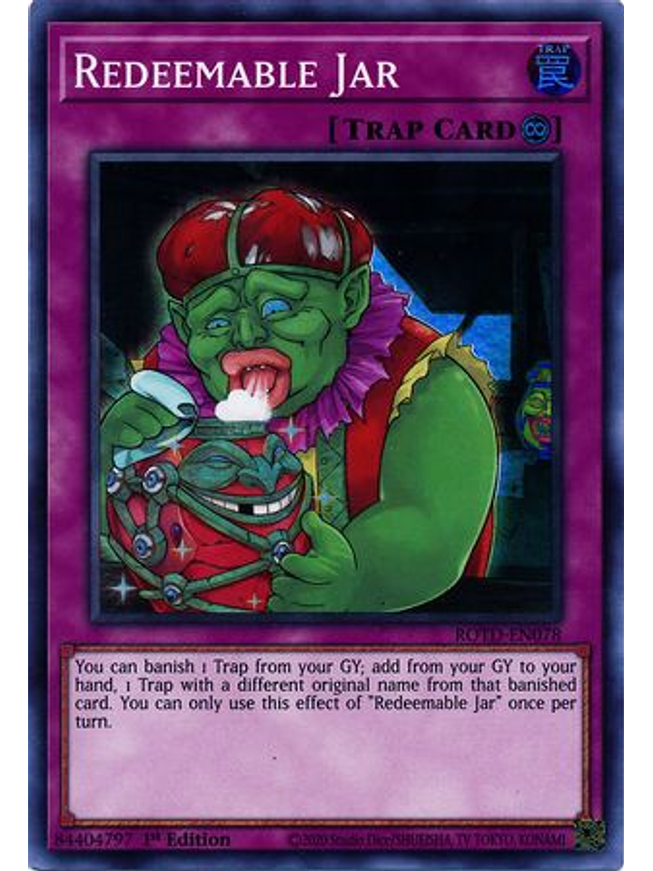 Redeemable Jar - ROTD-EN078 - Super Rare 1st Edition 1