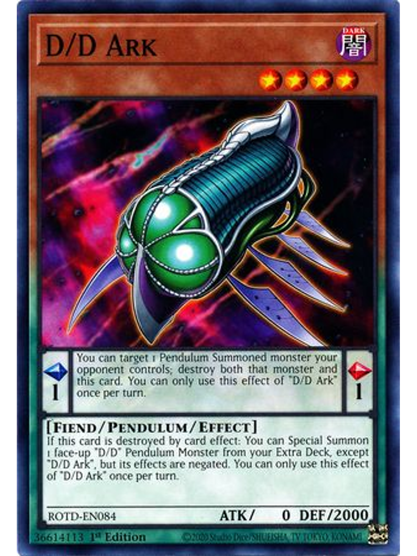 D/D Ark - ROTD-EN084 - Common 1st Edition 1