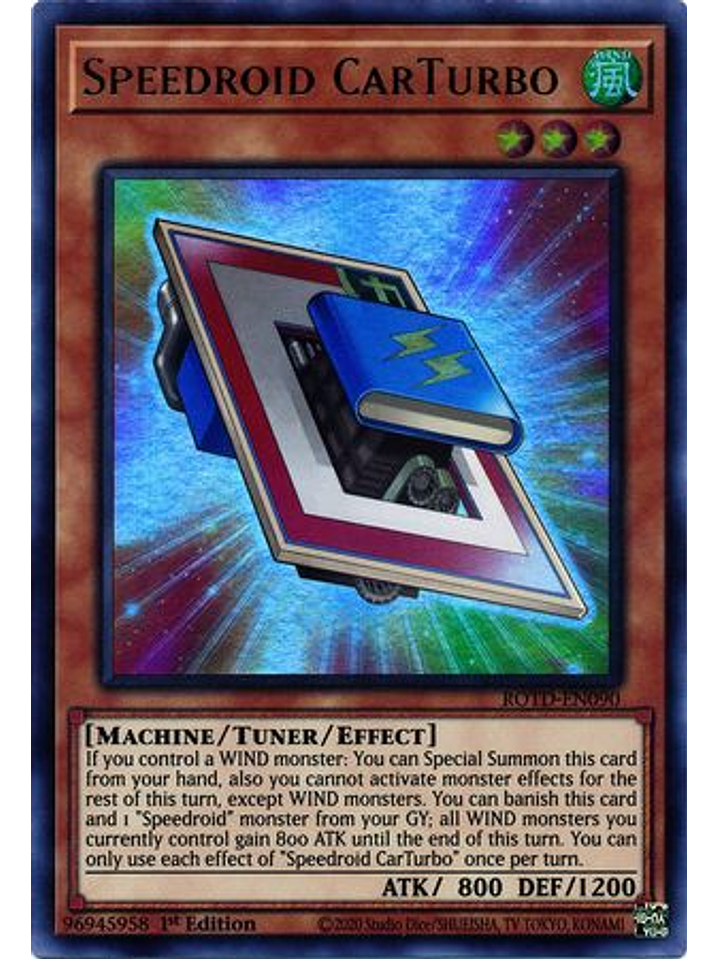 Speedroid CarTurbo - ROTD-EN090 - Ultra Rare 1st Edition 1