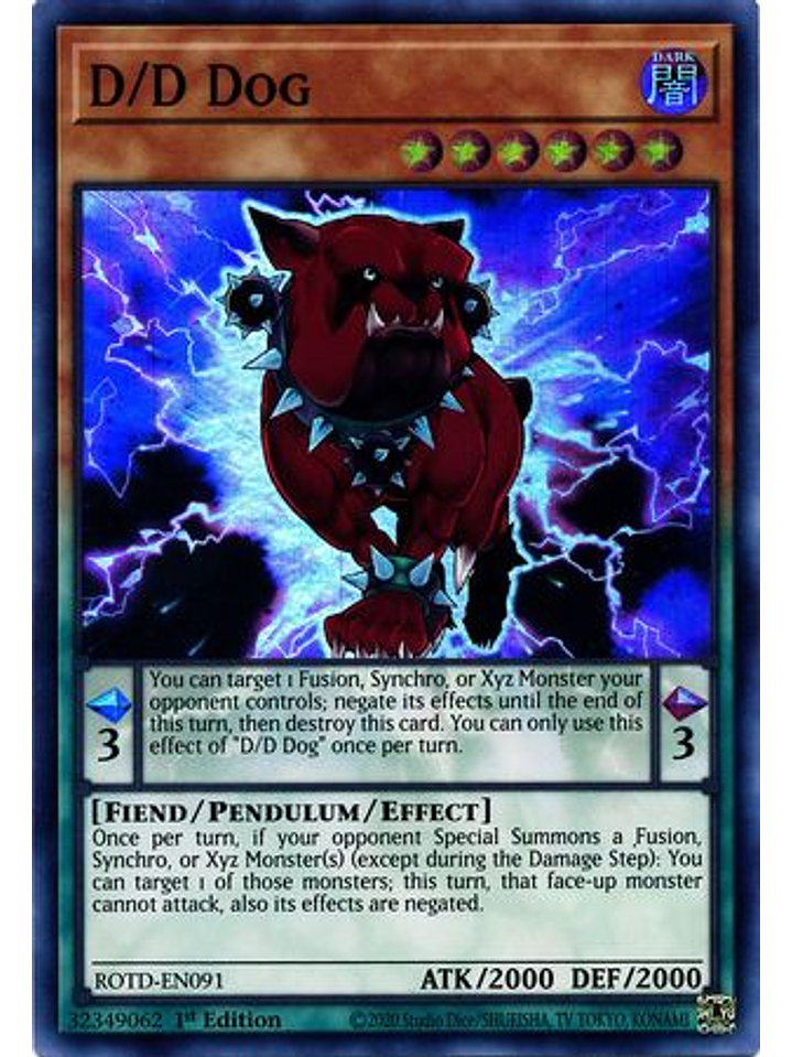 D/D Dog - ROTD-EN091 - Super Rare 1st Edition 1