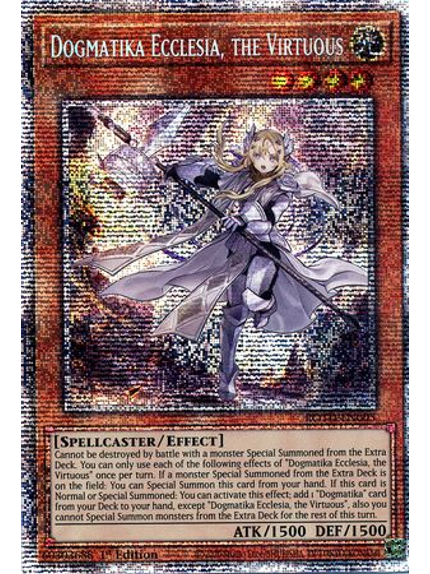 Dogmatika Ecclesia, the Virtuous - ROTD-EN005 - Starlight Rare 1st Edition 1