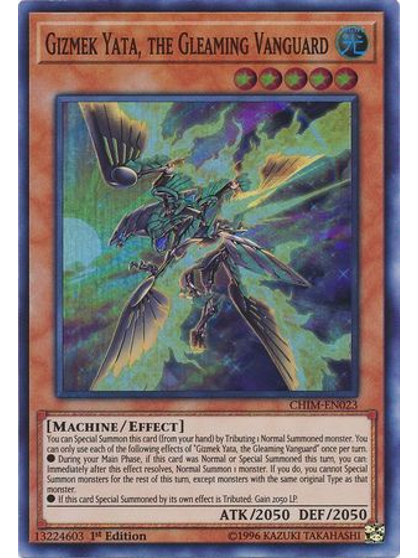 Gizmek Yata, the Gleaming Vanguard - CHIM-EN023 - Super Rare 1st Edition 1